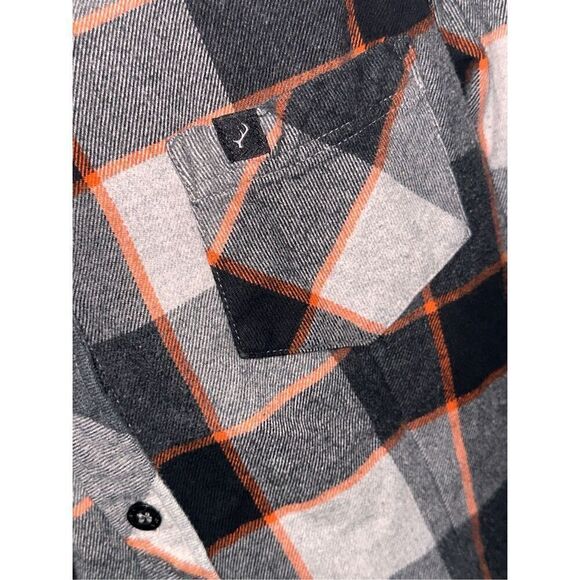 Nice PLADRA men Every Day Flannel Shirt- grey size XS Long Sleeve Good condition - Picture 4 of 8